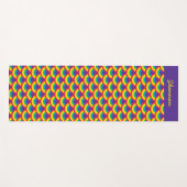 Rainbow Mermaid Scale Individuelle Name Yogamatte (Vorderseite (Horizontal))