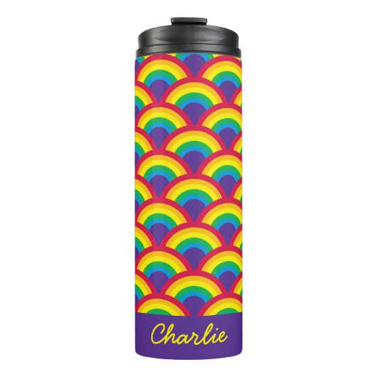 Rainbow Mermaid Scale Thermosbecher (Vorderseite)