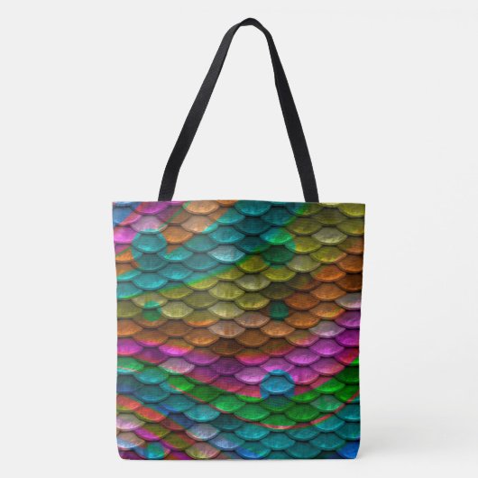 Rainbow Mermaid Scales Tasche (Vorderseite)