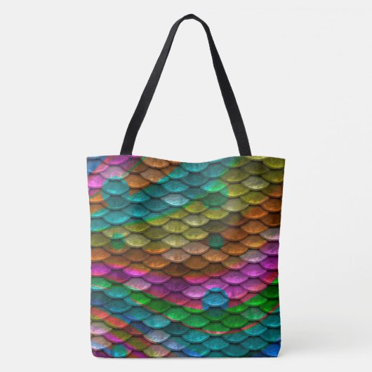 Rainbow Mermaid Scales Tasche (Rückseite)