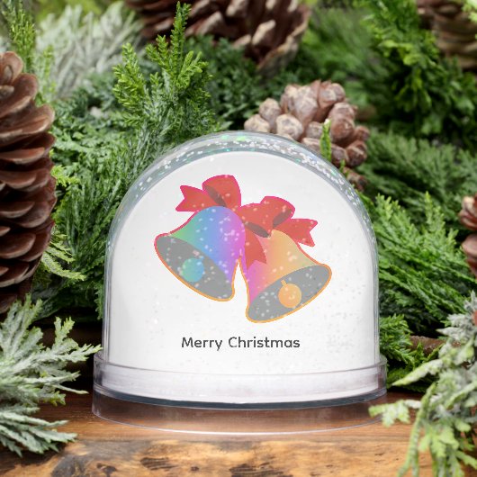 Rainbow Merry Christmas Bells Schneekugeln (Winter)