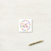Rainbow Merry Christmas Wreath Post-it-Notes Post-it Klebezettel (Auf Schreibtisch)