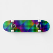Rainbow Meshed Schachbrett von Kenneth Yoncich Skateboard (Horizontal)