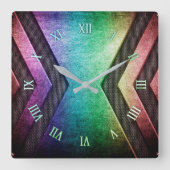 Rainbow Metal Design Wanduhr (Vorderseite)