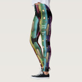Rainbow Metal Space Girl Grungy Robot Leggings (Links)