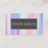 Rainbow Metallic | Klassisches Monogramm mit zwei Terminkarte (Rückseite)