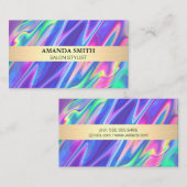 Rainbow Metallic Liquid Backdrop Visitenkarte (Vorne/Hinten)