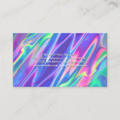 Rainbow Metallic Liquid Background Visitenkarte (Rückseite)