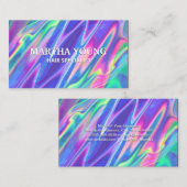 Rainbow Metallic Liquid Background Visitenkarte (Vorne/Hinten)