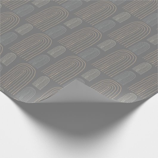 Rainbow Mid Century Chic Muster Geschenkpapier (Ecke)