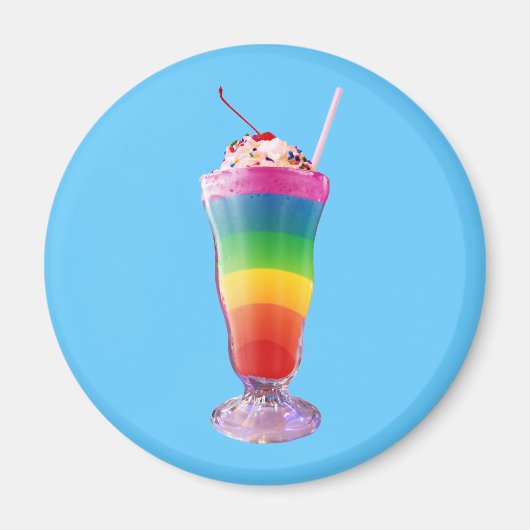 Rainbow Milkshake Magnet (Vorne)