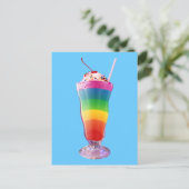 Rainbow Milkshake Postkarte (Stehend Vorderseite)