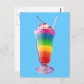 Rainbow Milkshake Postkarte (Vorne/Hinten)
