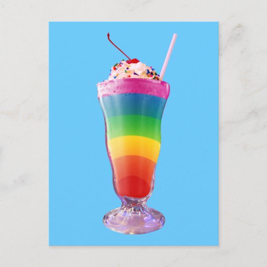 Rainbow Milkshake Postkarte (Vorderseite)