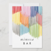 Rainbow Mimosa Bar Fringe Bachelorette Tafelschild (Vorderseite)