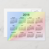 Rainbow Mini Calendar von Janz 2018 Postkarte (Vorne/Hinten)