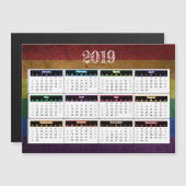 Rainbow Mini Magnet Kalender 2019 (Vorne/Hinten)