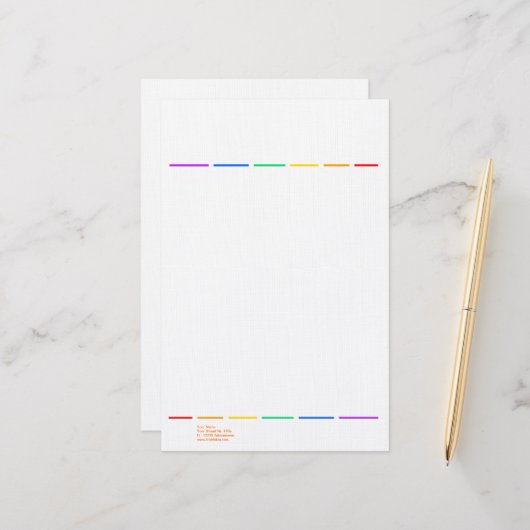 Rainbow minimal briefpapier (Vorderseite/Rückseite Beispiel)