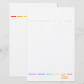 Rainbow minimal briefpapier (Vorne/Hinten)