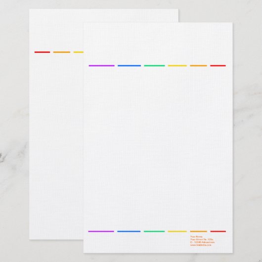 Rainbow minimal briefpapier (Vorne/Hinten)