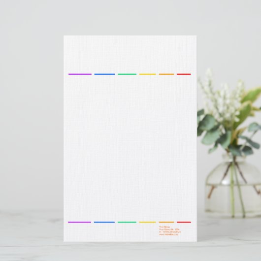 Rainbow minimal briefpapier (Stehend Vorderseite)