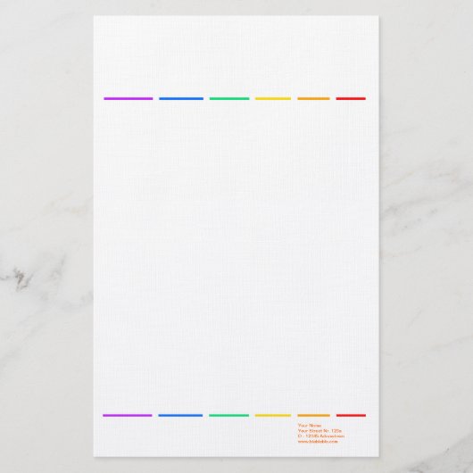 Rainbow minimal briefpapier (Vorderseite)