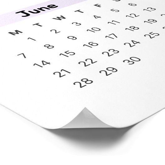 Rainbow Minimalistisch 2025 2026 Kalenderposter Poster (Ecke)