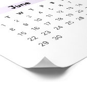 Rainbow Minimalistisch 2025 2026 Kalenderposter Poster (Ecke)