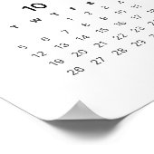 Rainbow Minimalistisch 2026 Kalenderposter Poster (Ecke)