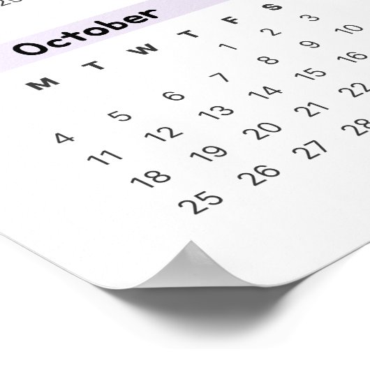 Rainbow Minimalistisch 2026 Kalenderposter Poster (Ecke)