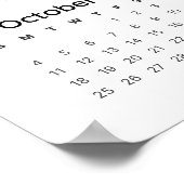 Rainbow Minimalistisch 2026 Kalenderposter Poster (Ecke)