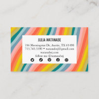 Rainbow Minimalistisch Stripes Handmade Social Med