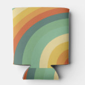 Rainbow Minimalistisch Strips Handmade Square Dosenkühler (Rückseite)