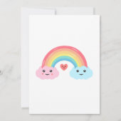 Rainbow Miracle Baby Shower Einladung (Rückseite)