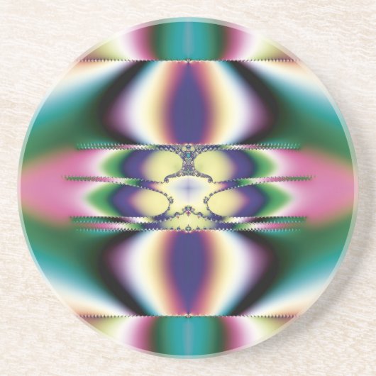 Rainbow Mirrors Sandstein Untersetzer (Vorne)