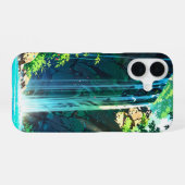 Rainbow Mist Anime Wasserfall iPhone 16 Hülle (Rückseite (Horizontal))