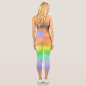 Rainbow mit Circles Capri Leggings (Rückseite)