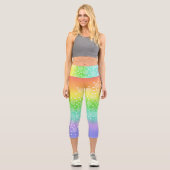 Rainbow mit Circles Capri Leggings (Vorderseite)