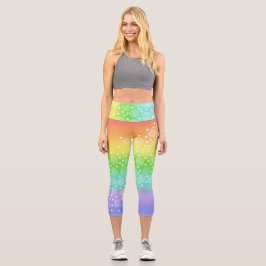 Rainbow mit Circles Capri Leggings