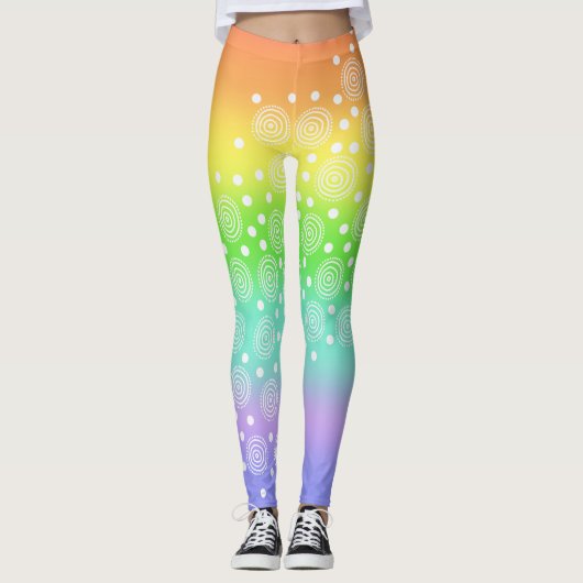 Rainbow mit Circles-Leggings Leggings (Vorderseite)