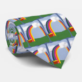Rainbow mit einem Pot of Gold Cartoon Art Krawatte (Gerollt)