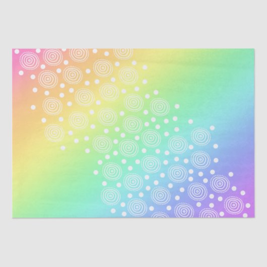 Rainbow mit Fun Circles Tissue Seidenpapier (Vorderseite)
