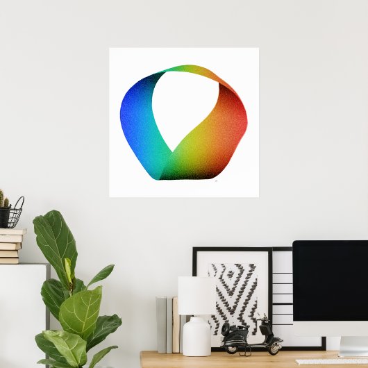 Rainbow Mobius Strip Poster (Heimbüro)