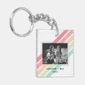 Rainbow Modern Custom 1- Foto Gift Schlüsselanhänger (Vorderseite links)