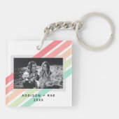 Rainbow Modern Custom 1- Foto Gift Schlüsselanhänger (Rückseite)
