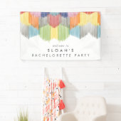 Rainbow Modern Fringe Junggeselinnen-Abschied Banner (Insitu)