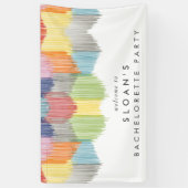 Rainbow Modern Fringe Junggeselinnen-Abschied Banner (Vertikal)