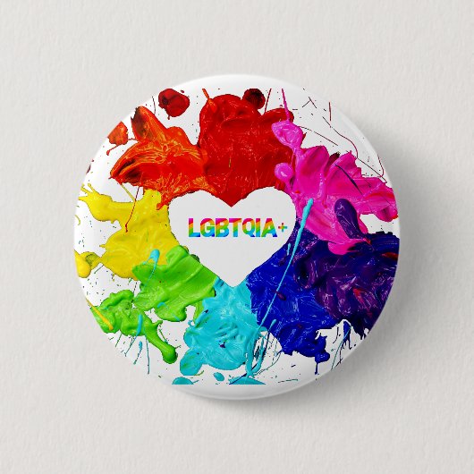 Rainbow Modern Strip LGBT Button (Vorderseite)