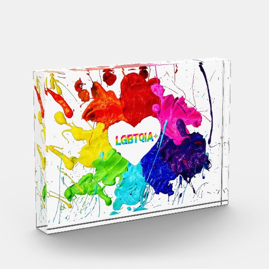 Rainbow Modern Strip LGBT Fotoblock (Links)