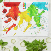 Rainbow Modern Strip LGBT Geschirrtuch (Gefaltet)